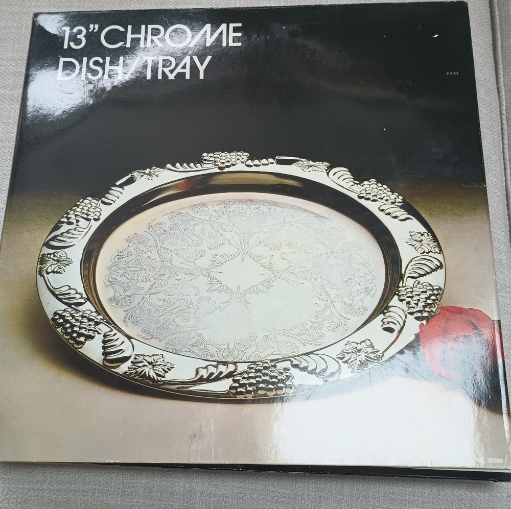 Action‎ Industries 1983 Vintage Silver Chrome Dish Tray 13"